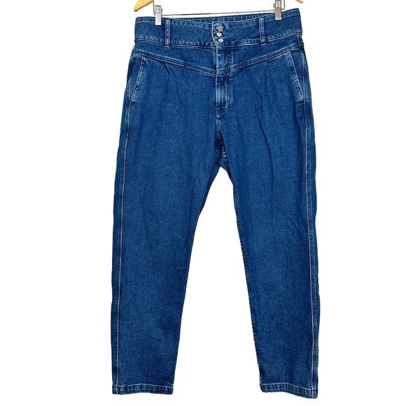 Sézane Sam Samma Trouser Jeans Medium Wash Size 12 - Picture 1 of 8
